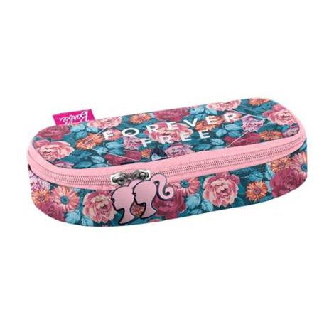 Piórnik kosmetyczka Paso Barbie Kwiaty niebieskie